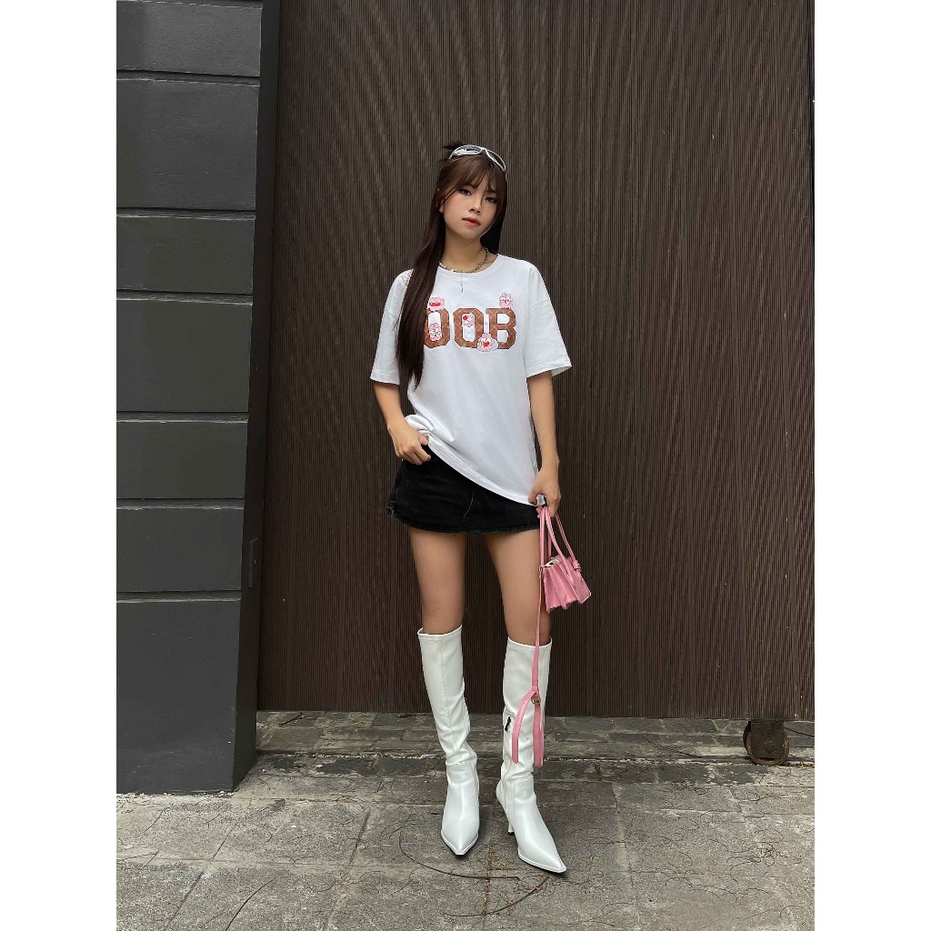 Áo Thun Unisex BOO Dáng Oversize Chất Liệu Cotton In Graphic OOB ZOOKIZ 2