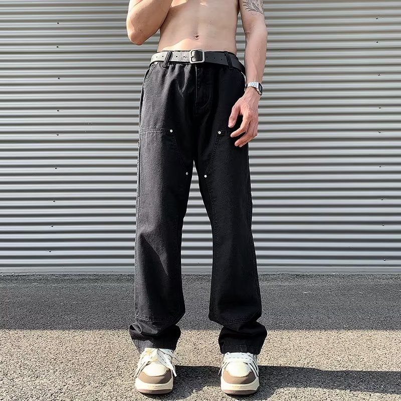 Quần Dài Ống Rộng Màu Cà Phê Phong Cách Đường Phố Mỹ Cá Tính Màu Sắc Cà Phê Dành Cho Nam