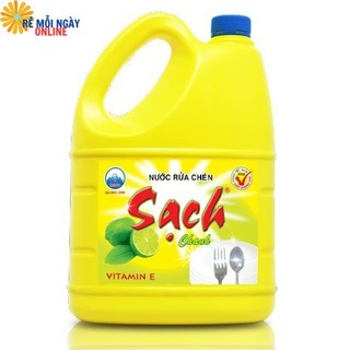 Can Nước rửa chén Net 4kg Sạch Vitamin E hương Chanh