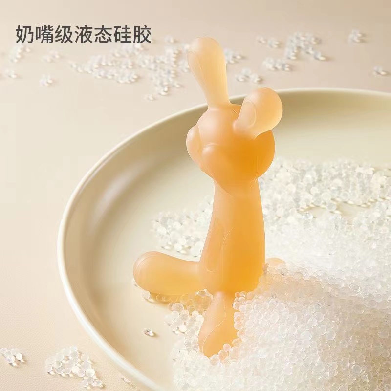 Gối Ôm Hình Tai Thỏ Bằng silicone Mềm Mại Cho Bé