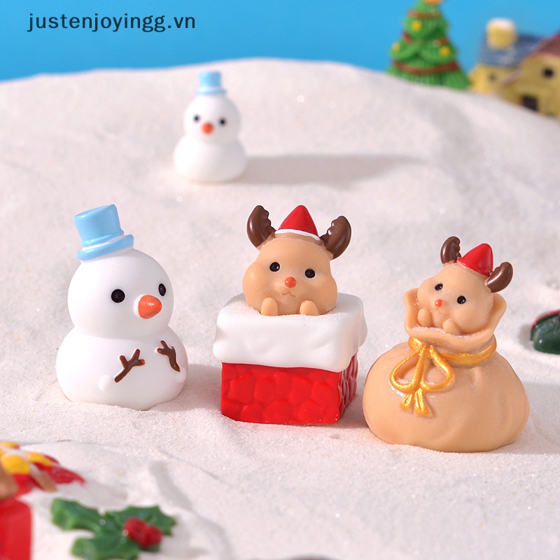 1 Mô Hình Tuần Lộc Giáng Sinh mini Bằng Nhựa resin Trang Trí Tiểu Cảnh