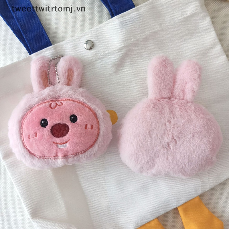 Móc Khóa Hình Búp Bê Nhồi Bông tomj Màu Hồng Dễ Thương