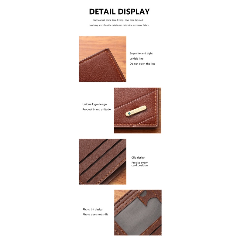 Ví Da Ngắn Gập Ba Thời Trang Dành Cho Nam