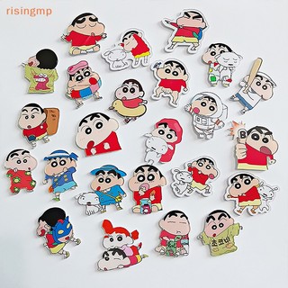 Set 2 huy hiệu cài áo acrylic hình cậu bé bút chì shin-chan dễ thương