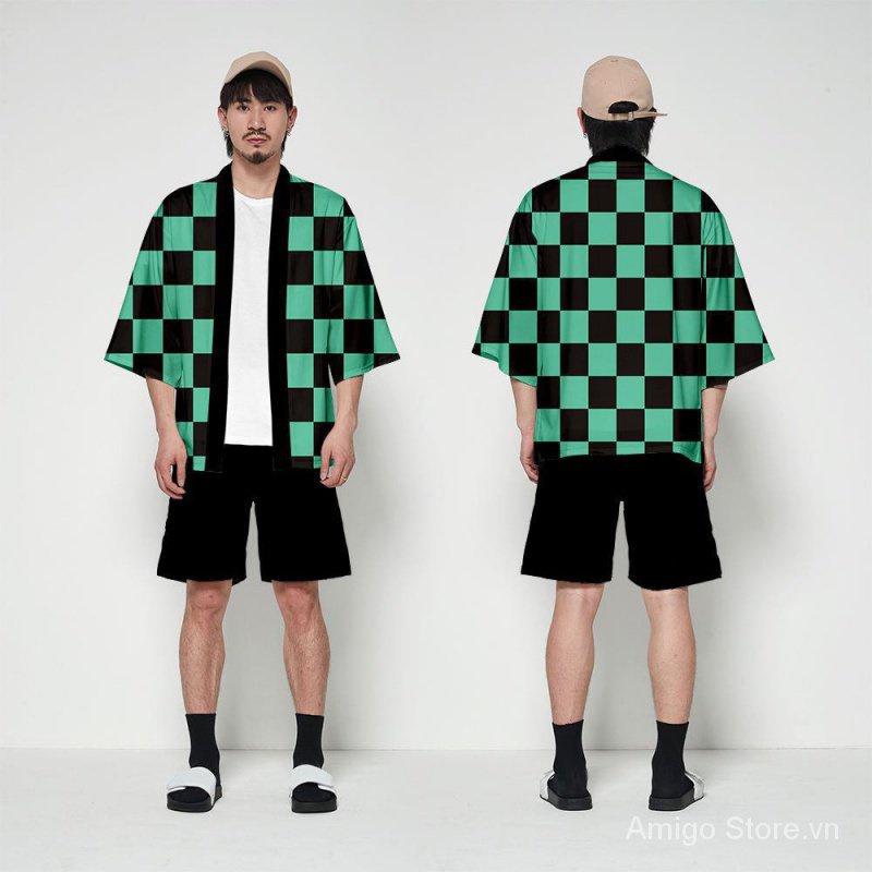 Áo Choàng Hóa Trang Nhân Vật tanjiro nezuko Trong Phim demon slayer