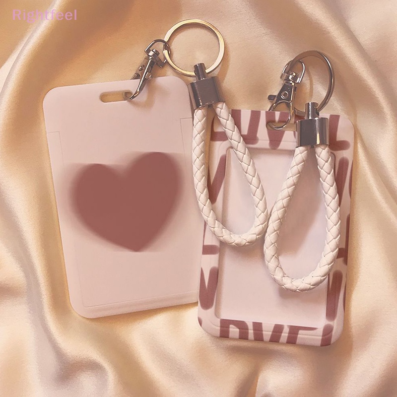 Qfeel Ví Đựng Thẻ id / Thẻ / Móc Khóa Họa Tiết Hoạt Hình Màu Hồng Dành Cho Học Sinh Mới