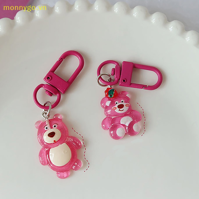 Monnygo Móc Khóa Hình Gấu Dâu Tây Hoạt Hình Dễ Thương vn