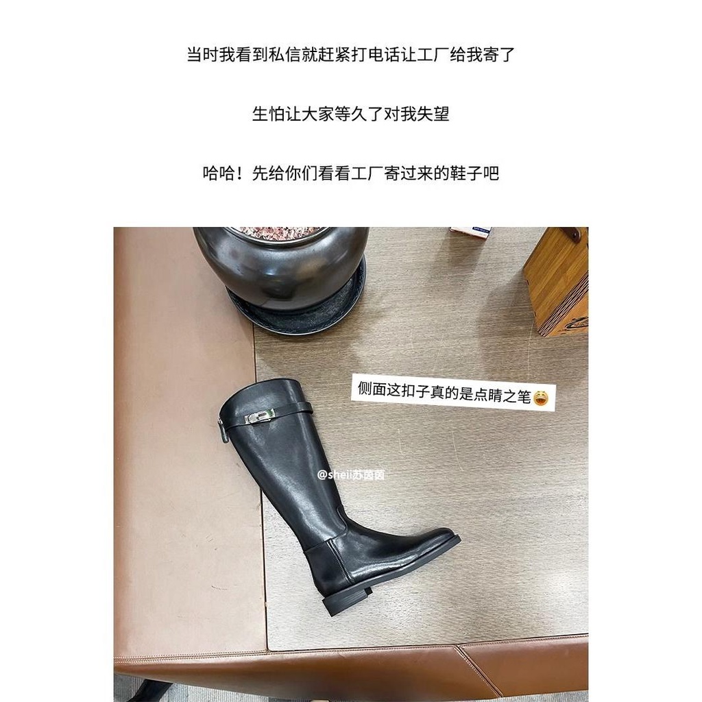 Giày Bốt Da Thật Cao Gót Dày Dặn Có Khóa Cài new york times ~ Cho Nữ