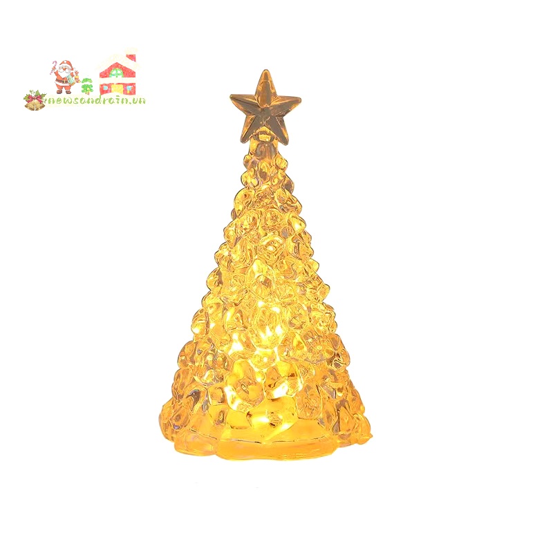 1 Cây Thông Giáng Sinh mini Phát Sáng Trong Đêm Dùng Để Trang Trí Bàn