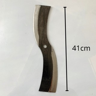 Lưỡi dao " cong " lắp máy thái chuối máy băm cỏ voi dài 41cm lỗ trục 14mm. dao cho máy cửa trái