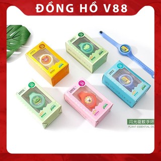 Đồng hồ đeo tay đuổi muỗi có đèn phát sáng - đồng hồ v88
