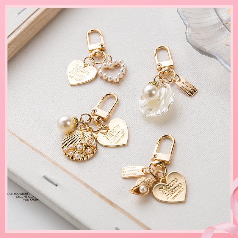 Dễ Thương Móc Khóa Hình Vỏ Sò Bằng Kim Loại Sáng Tạo