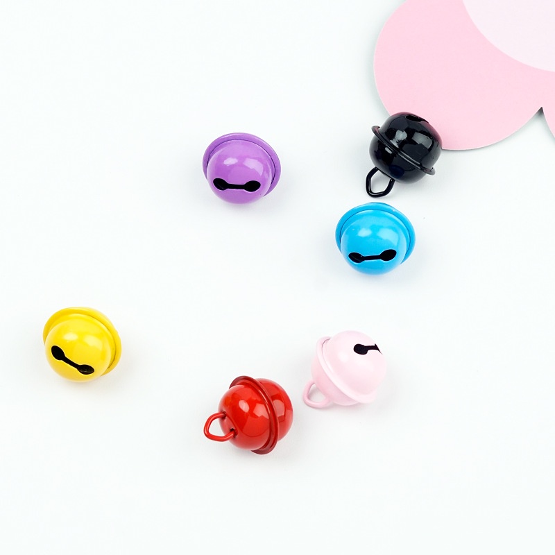 Chuông Kim Loại Dẹt Sơn Màu Sắc Làm Móc Khóa / Trang Sức diy