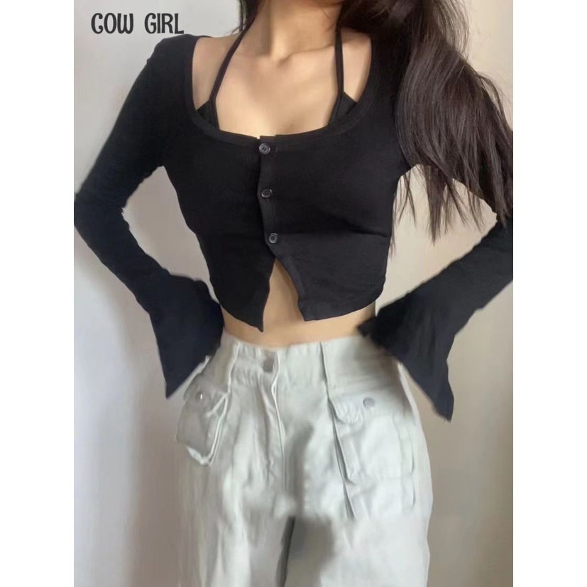 COWGIRL áo phông áo thun nữ croptop baby tee Casual Hàn Phong thời trang Korean WTX23936XL38Z230923