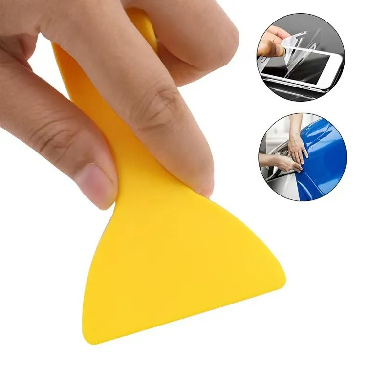 Phụ Kiện Tạo Kiểu Tự Động Xe Hơi / Tấm Phim Tam Giác Bằng Nhựa vinyl Màu Vàng / Cạo Phim Dán Đèn Xe Hơi / Kính Cửa Sổ Di Động