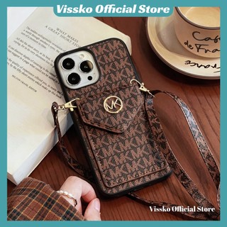 Sang Trọng Ốp Điện Thoại Cứng Có Ngăn Đựng Thẻ Và Dây Đeo Cho iphone 15 pro max 14 pro 13 pro 12 pro max 11 pro xs max xr x 7 plus 8 plus 6 6s plus