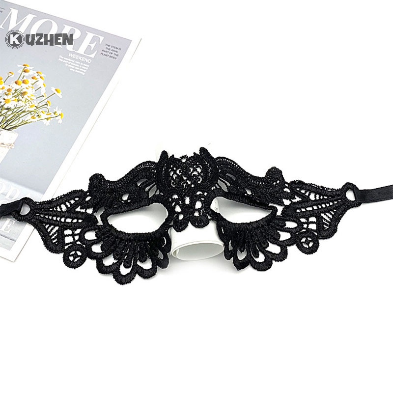 Mặt Nạ Ren Màu Đen Gợi Cảm Hóa Trang Tiệc halloween Cho Nữ