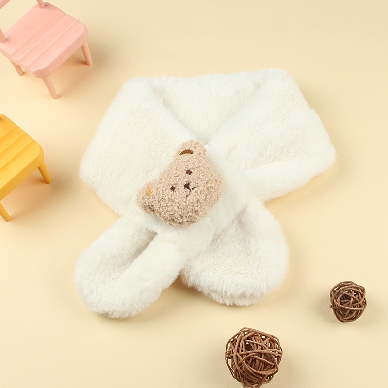 Khăn Choàng Giữ Ấm Hình Gấu Hoạt Hình Đáng Yêu Cho Trẻ Em