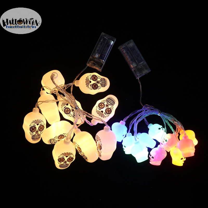 Tri Dây Đèn led 1.5m Hình Đầu Lâu / Bí Ngô / Ma Trang Trí Nhà / Tiệc halloween diy