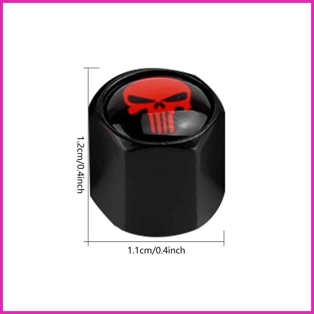 4 Nắp Van Bánh Xe Đạp, Xe Máy, Xe Oto, Bằng Kim Loại Mới