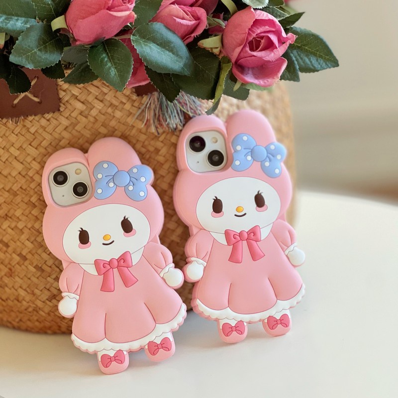 SANRIO Ôp Điện Thoại Silicon Dẻo Họa Tiết Hoạt Hình melody Dễ Thương Cho iphone 15 14 13 12 pro max 11 13pro 14pro 15pro Ốp