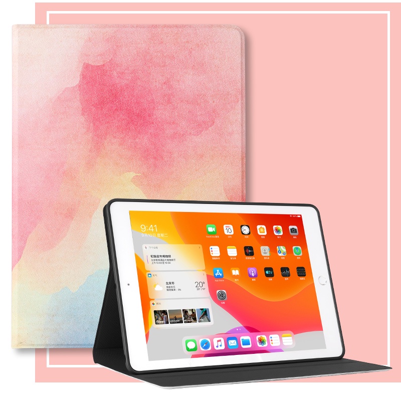 Bao Da Máy Tính Bảng pu Nắp Lật Họa Tiết Màu Nước Cho redmi pad se 11 2023 pad 10.61 xiaomi pad 6 / 5 pro 11