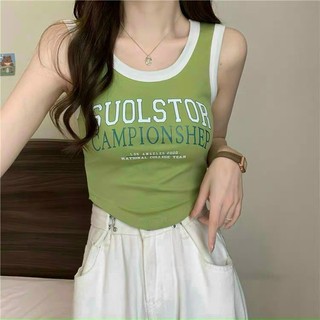 Áo ba lỗ vạt bầu viền cổ tay in chữ thoitrangteen00