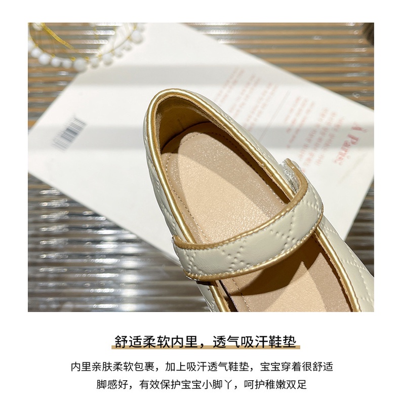 Thời Trang Giày Búp Bê Đế Mềm Màu Trơn Dễ Thương Cho Bé Gái