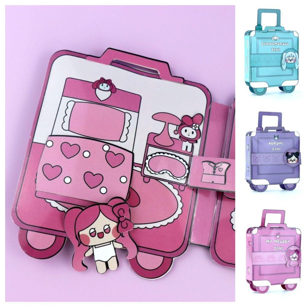 Rapph kuromi Đồ Chơi Cuốn Sách Hoạt Động Cốp Xe anime my melody 3d Bằng Giấy Thủ Công