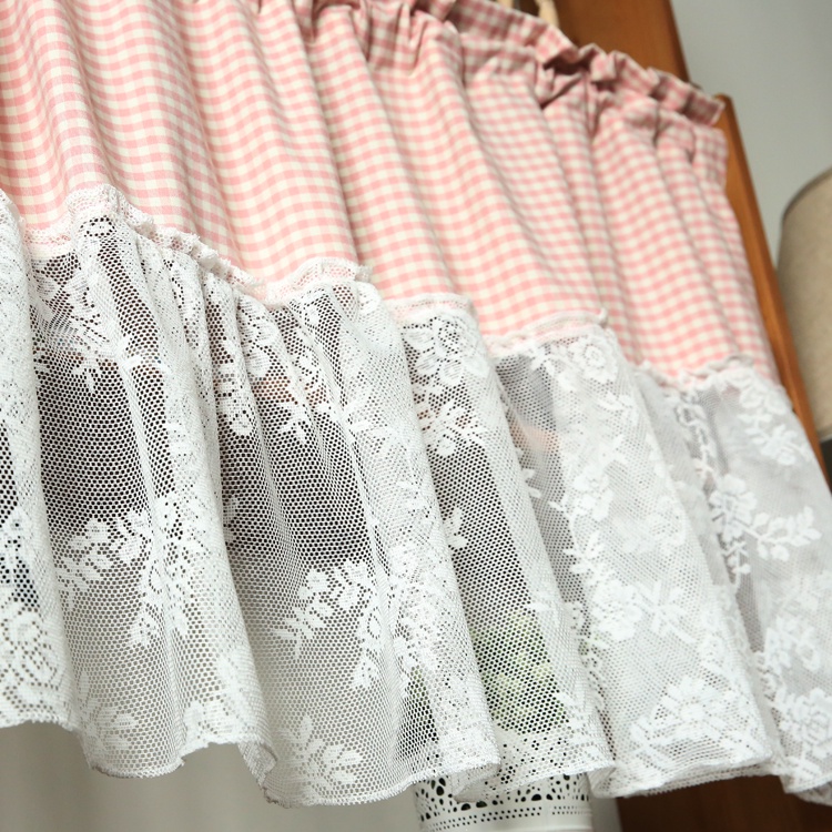 Rèm trang trí phối bèo ren vitage, rèm tủ, rèm bếp decor trang trí nhà cửa