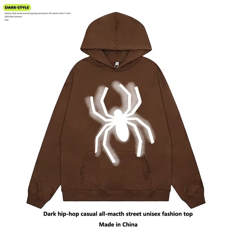 Áo Sweater In Hình Nhện Phong Cách Đường Phố Mỹ Thời Trang Thu Đông