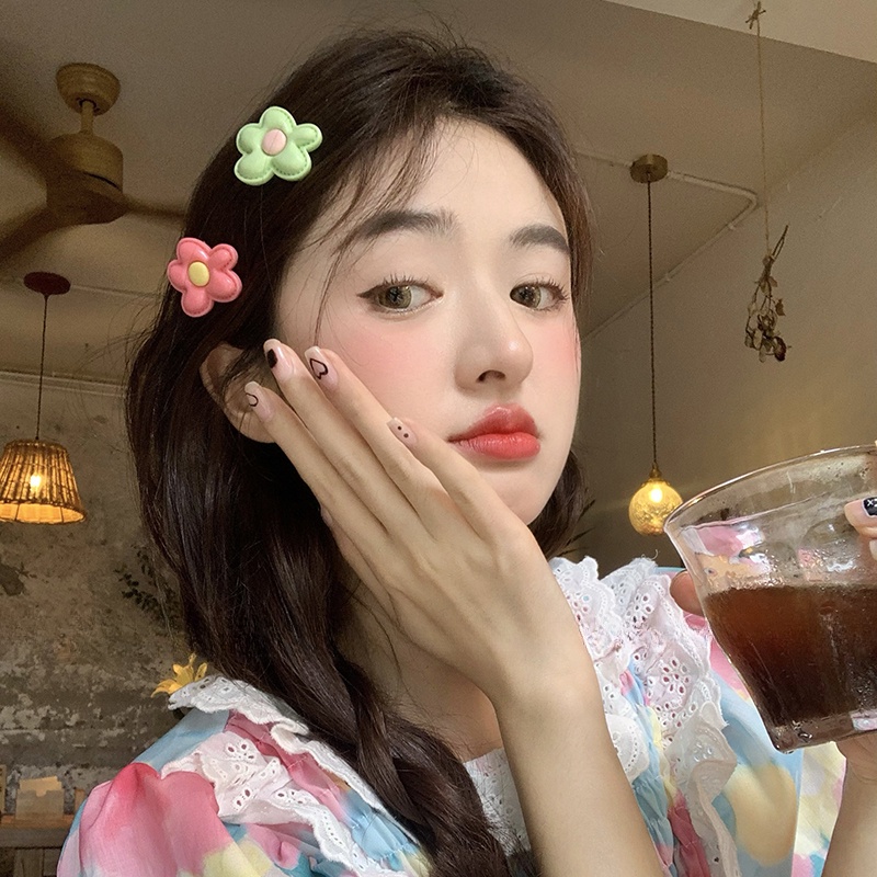Kẹp Tóc Hình Bông Hoa Màu Sắc Ngọt Ngào 1 Cái Cho Bé Gái