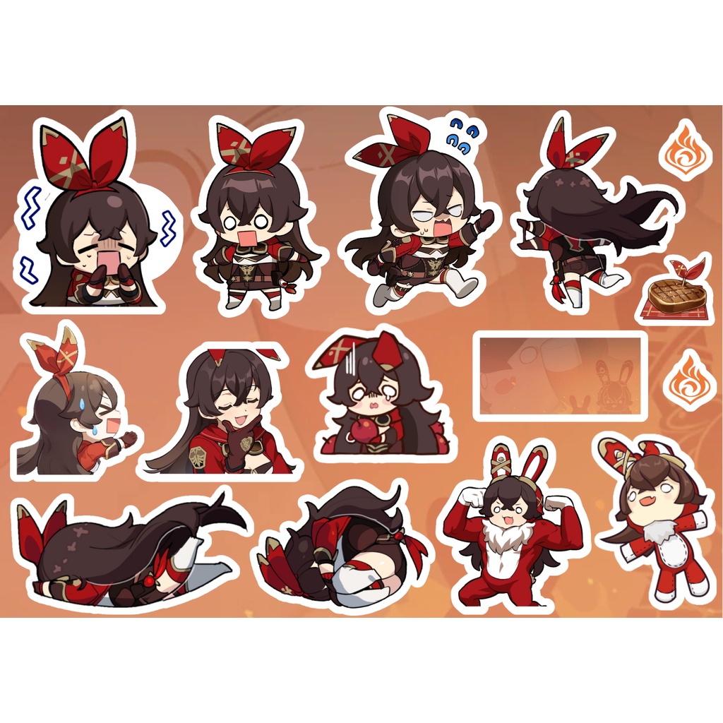 MINI STICKER PACK 🔔  Sticker Pack Genshin Impact A6- Cắt Sẵn - Màng Cán Chống Nước - Keo Dán Sẵn