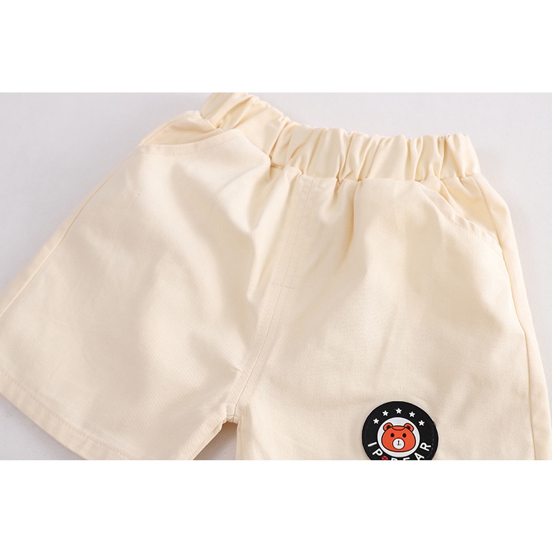 Dễ Thương Bộ Áo Thun Ngắn Tay Kẻ Sọc + Quần short Thời Trang Mùa Hè Cho Bé