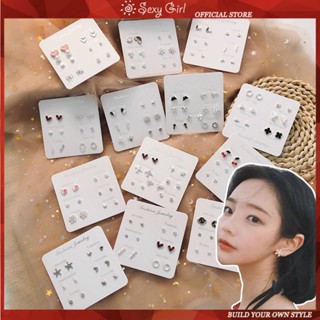 Bộ 6/7 Khuyên Tai Đính Ngọc Trai Quyến Rũ Cho Nữ