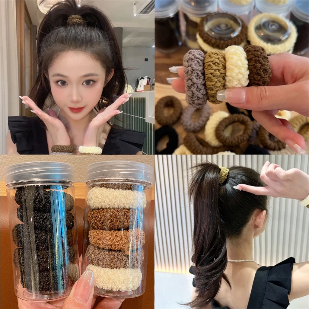 Mới Dây Cột Tóc Cao Su Dày Co Giãn Thiết Kế Đơn Giản Cho Nữ