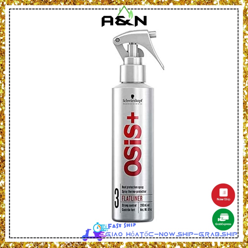 Schwarzkopf Osis+ Xịt Flatliner Bảo Vệ Nhiệt khi tạo mẫu tóc