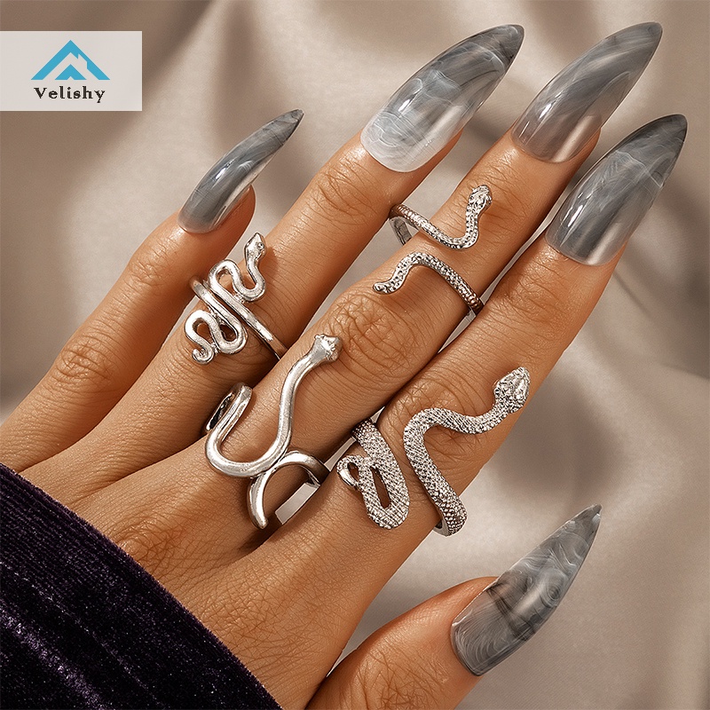 Bộ 4 nhẫn VELISHY hình rắn cho nữ