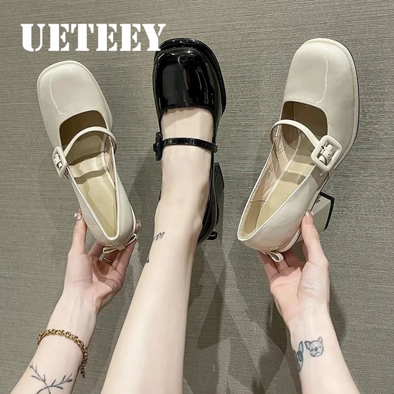 UETEEY dép đế cao giày búp bê dép sandal nữ giày  nữ  Phối màu tinh tế Chống thấm nước Tinh tế Đáng yêu FLF23000IH 41Z231008