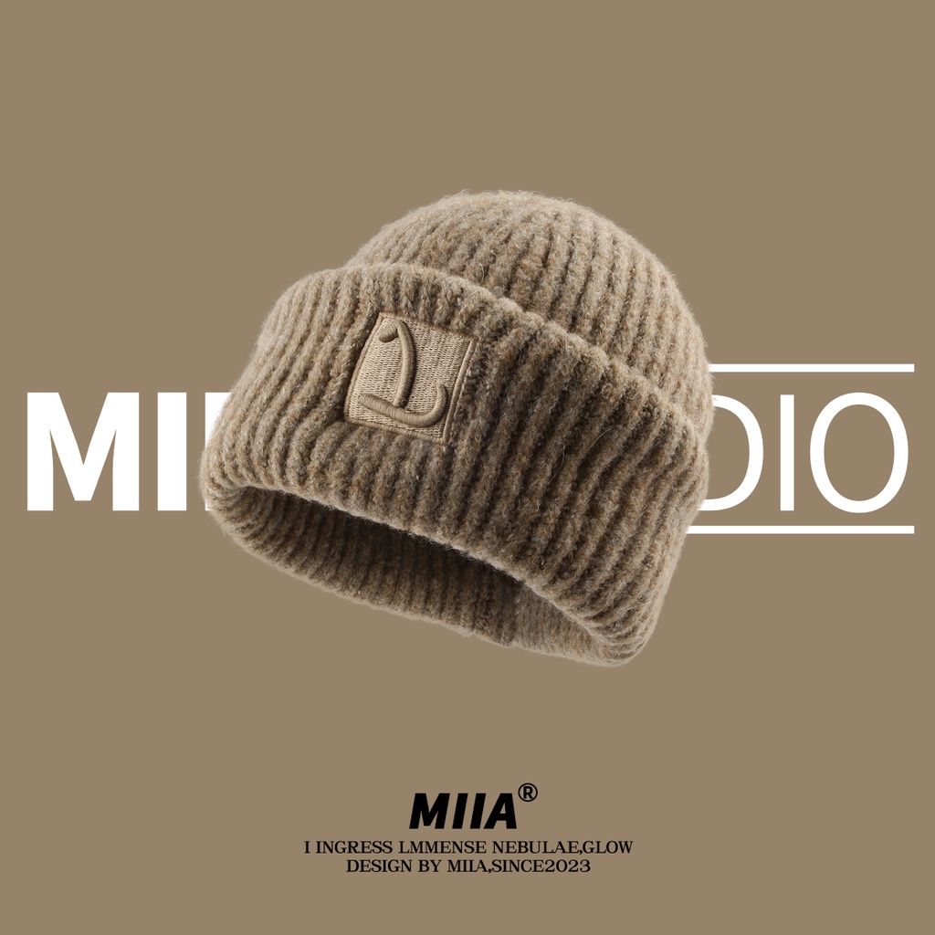 Mũ Len Dày Dặn Giữ Ấm Tai Thời Trang Thu Đông Dành Cho Nữ