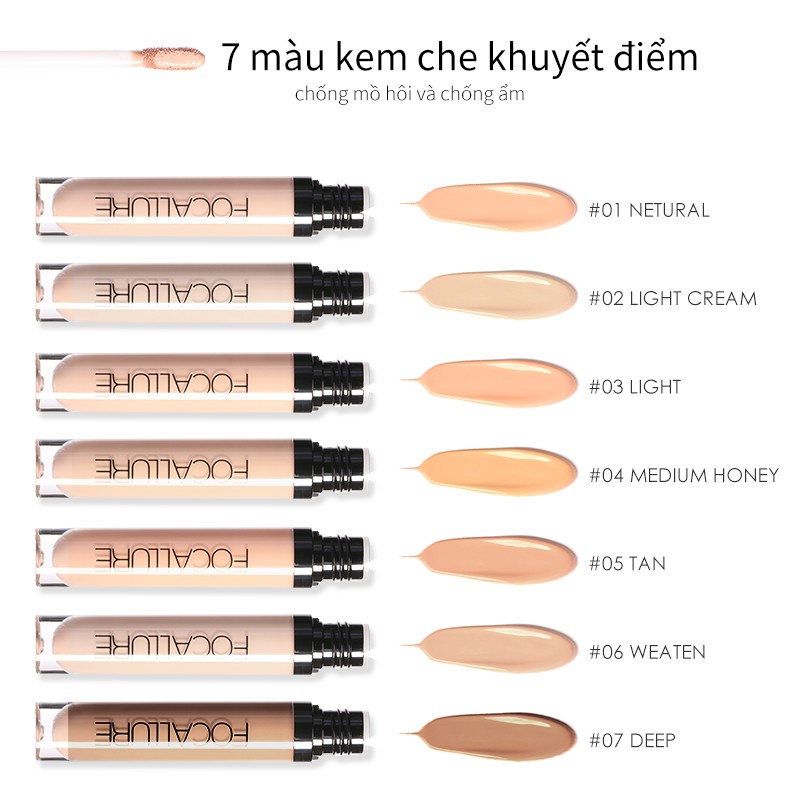 Kem che khuyết điểm FOCALLURE gồm 7 màu tùy chọn chuyên dụng 10g FA52