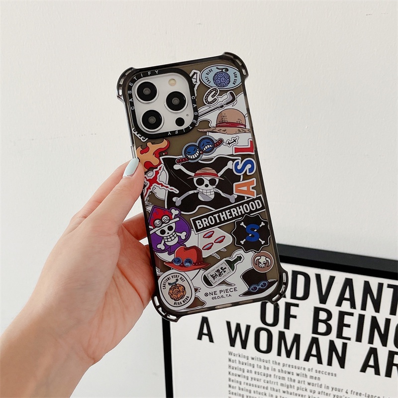 Casetifg Ốp Điện Thoại tpu Silicon Chống Sốc Hình anime one piece Cho iphone 15 14 11 12 13 pro max