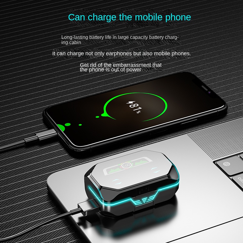 Tzuzl Mới Tai Nghe bluetooth tws Không Dây Chống Thấm Nước Âm Thanh Nổi Màn Hình led hd Chơi Game Thể Thao