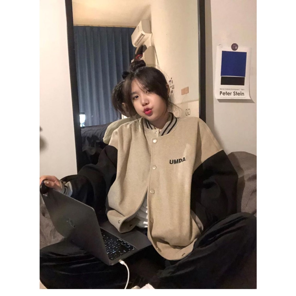 Áo Khoác Bóng Chày Dáng Rộng Phong Cách vintage Thời Trang Xuân Thu 2022 Kiểu Mới 5Np