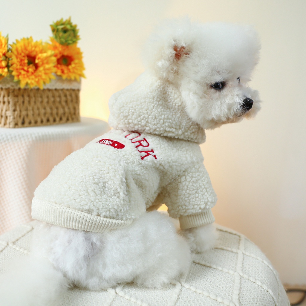 Áo hoodie Vải Bông Giữ Ấm In Chữ new york Thời Trang Mùa Đông Dành Cho Chó Mèo
