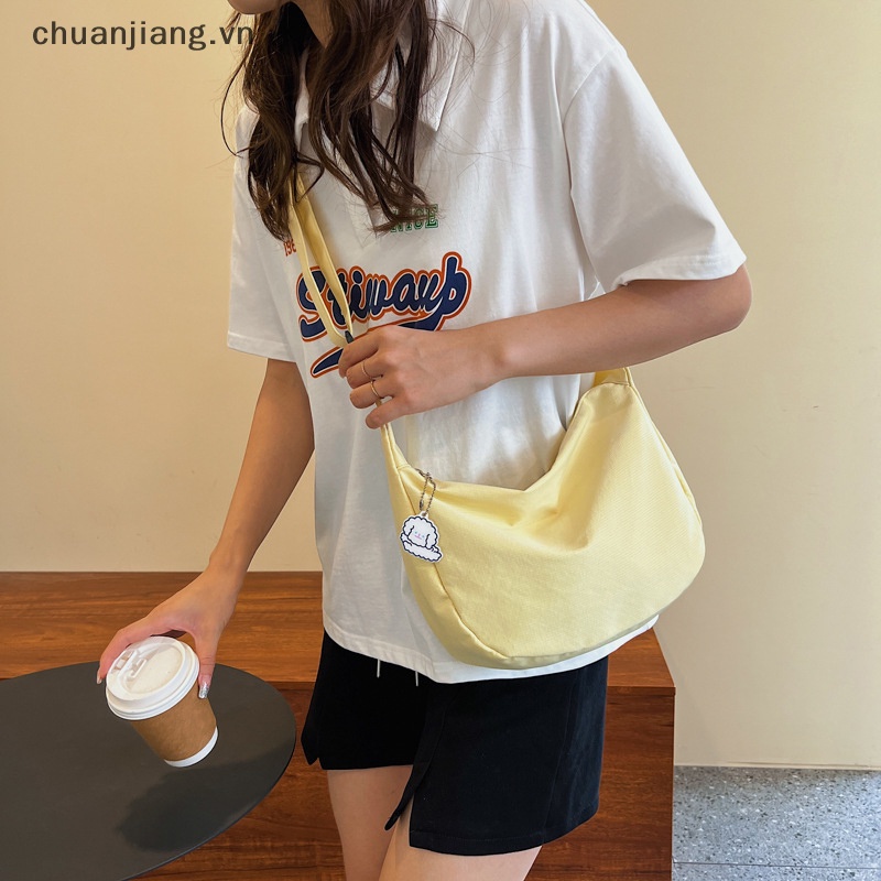 Túi Đeo Vai Màu Trơn Đơn Giản Phong Cách Hàn Quốc