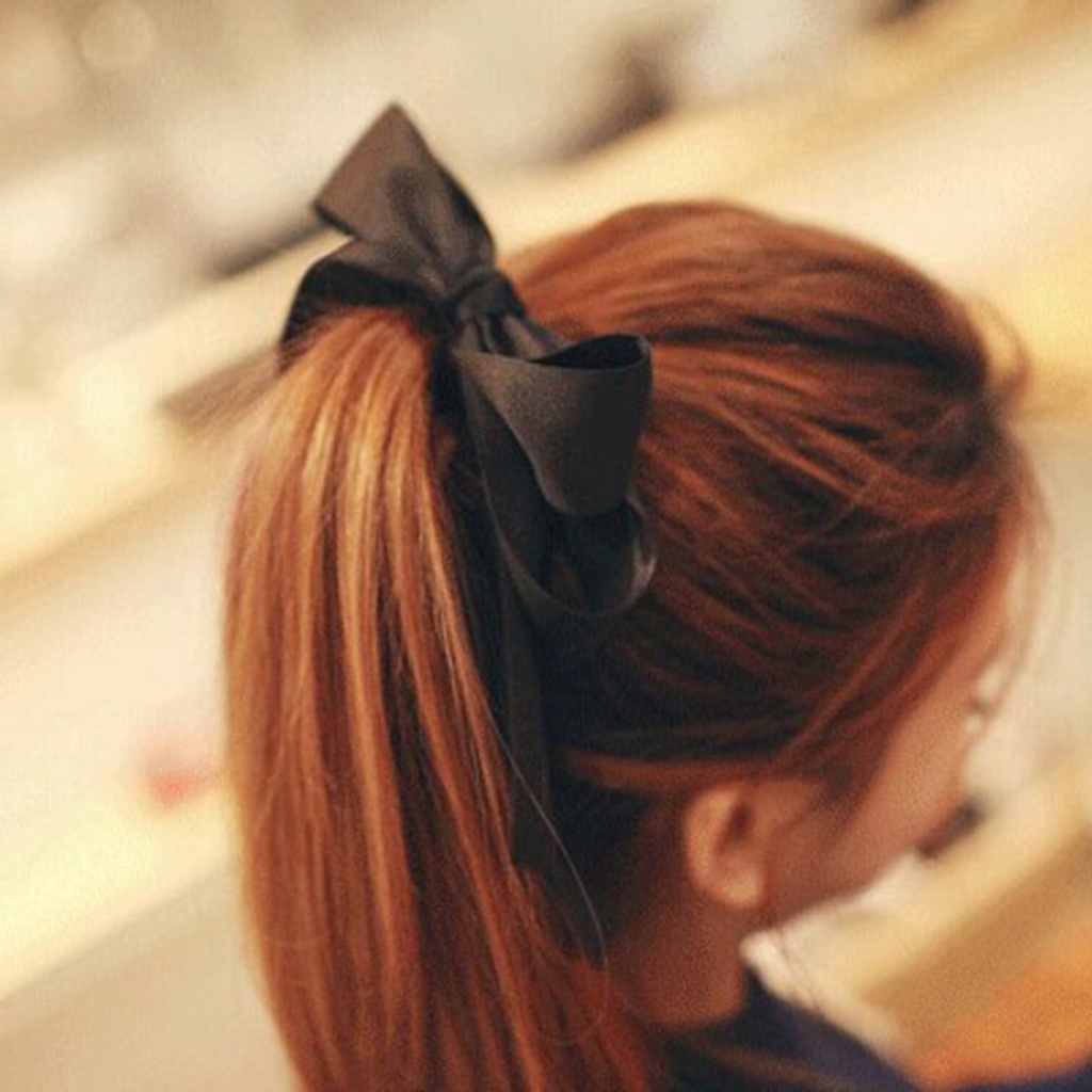 Dây Buộc Tóc Hai Lớp Thắt Nơ Bằng Vải Thời Trang Dành Cho Nữ