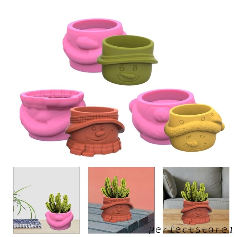 Hoàn Hảo Set 3 Khuôn Silicon Làm Ống Đựng Bút / Chậu Hoa / Giá Đỡ Búp Bê diy resin de