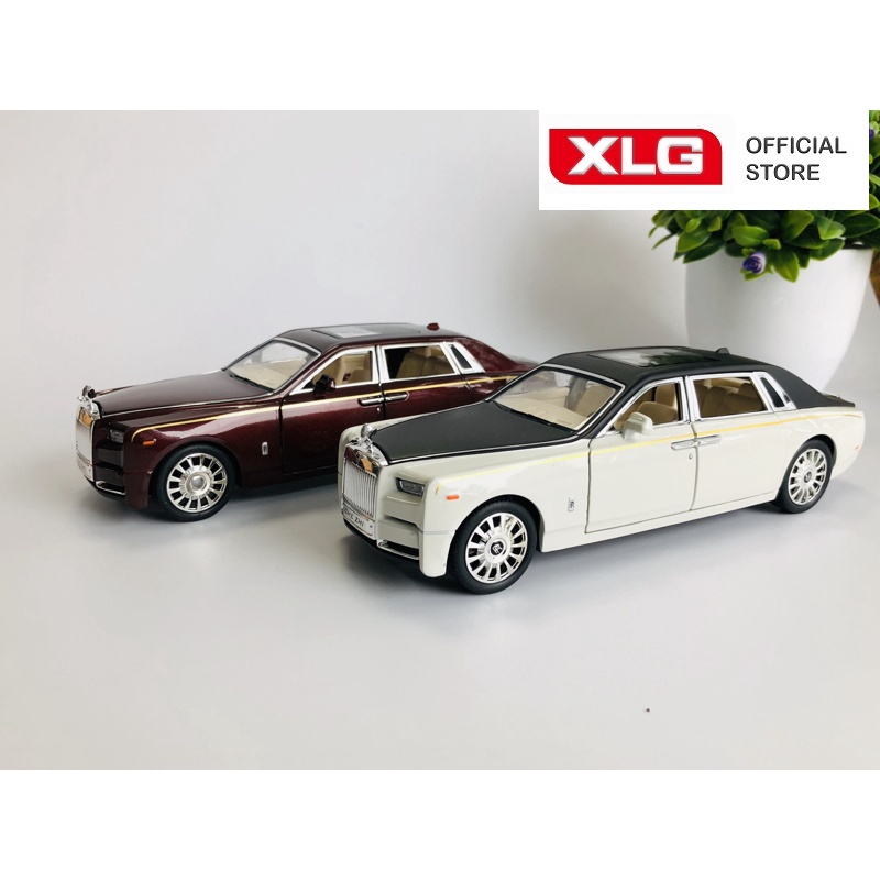 Xe mô hình Rolls Royce Phantom VIII 1:24 XLG bằng kim loại có đèn led âm thanhTặng ô tô