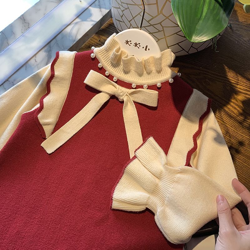 Đầm Công Chúa Lót Lông Cừu Phong Cách Hàn Quốc Thời Trang Thu Đông Mới Cho Bé Gái